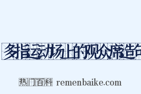 多指运动场上的观众席造句是什么意思的图片
